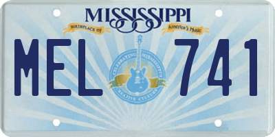 MS license plate MEL741