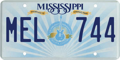 MS license plate MEL744