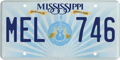 MS license plate MEL746