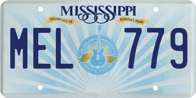 MS license plate MEL779