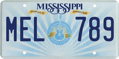 MS license plate MEL789