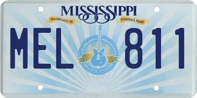 MS license plate MEL811