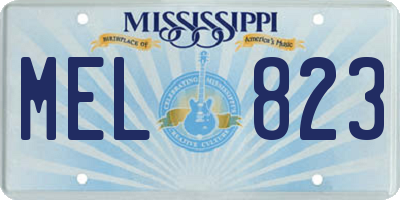 MS license plate MEL823
