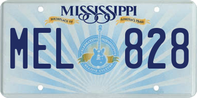MS license plate MEL828