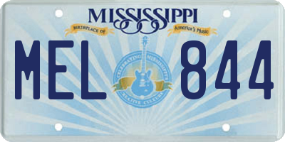 MS license plate MEL844