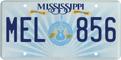 MS license plate MEL856