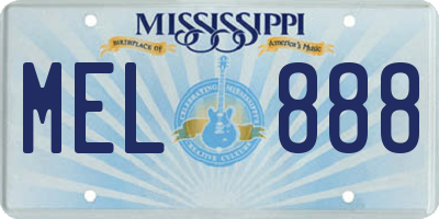 MS license plate MEL888