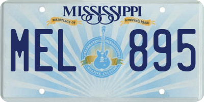 MS license plate MEL895