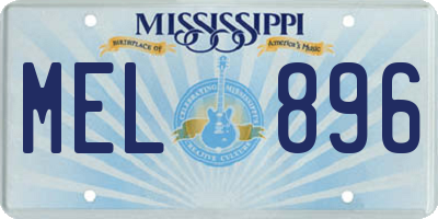 MS license plate MEL896
