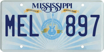 MS license plate MEL897