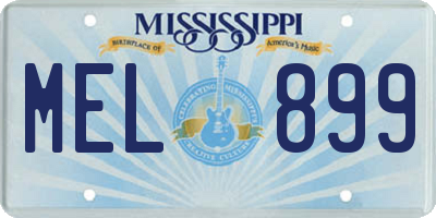 MS license plate MEL899