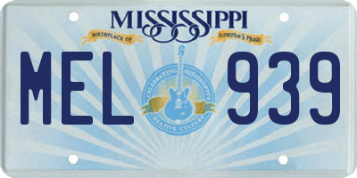 MS license plate MEL939