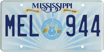 MS license plate MEL944