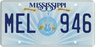 MS license plate MEL946