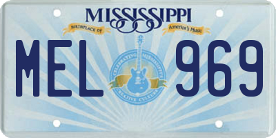 MS license plate MEL969