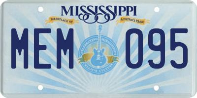 MS license plate MEM095
