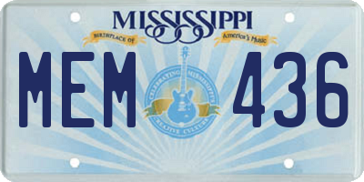 MS license plate MEM436