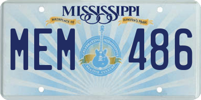 MS license plate MEM486