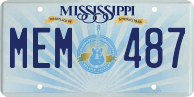 MS license plate MEM487