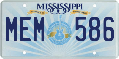 MS license plate MEM586