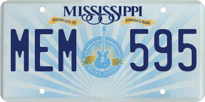 MS license plate MEM595