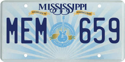 MS license plate MEM659