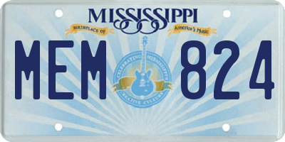 MS license plate MEM824
