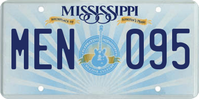 MS license plate MEN095
