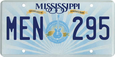 MS license plate MEN295