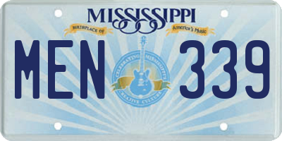 MS license plate MEN339