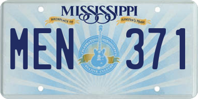 MS license plate MEN371