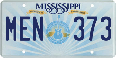 MS license plate MEN373