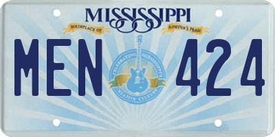 MS license plate MEN424