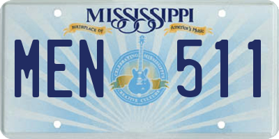 MS license plate MEN511