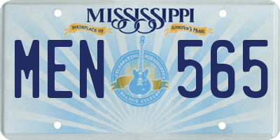 MS license plate MEN565