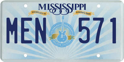 MS license plate MEN571