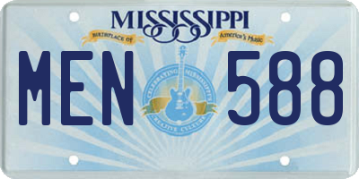 MS license plate MEN588