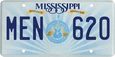 MS license plate MEN620