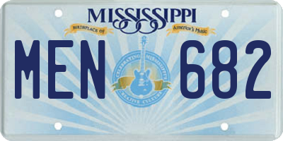 MS license plate MEN682