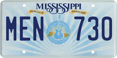 MS license plate MEN730