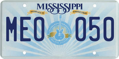 MS license plate MEO050