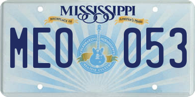 MS license plate MEO053