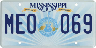 MS license plate MEO069
