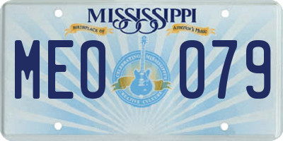 MS license plate MEO079