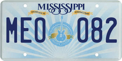 MS license plate MEO082