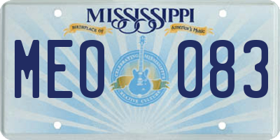 MS license plate MEO083