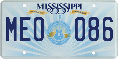 MS license plate MEO086