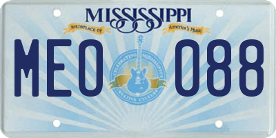 MS license plate MEO088