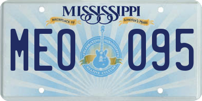 MS license plate MEO095