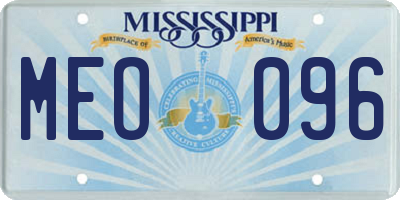 MS license plate MEO096